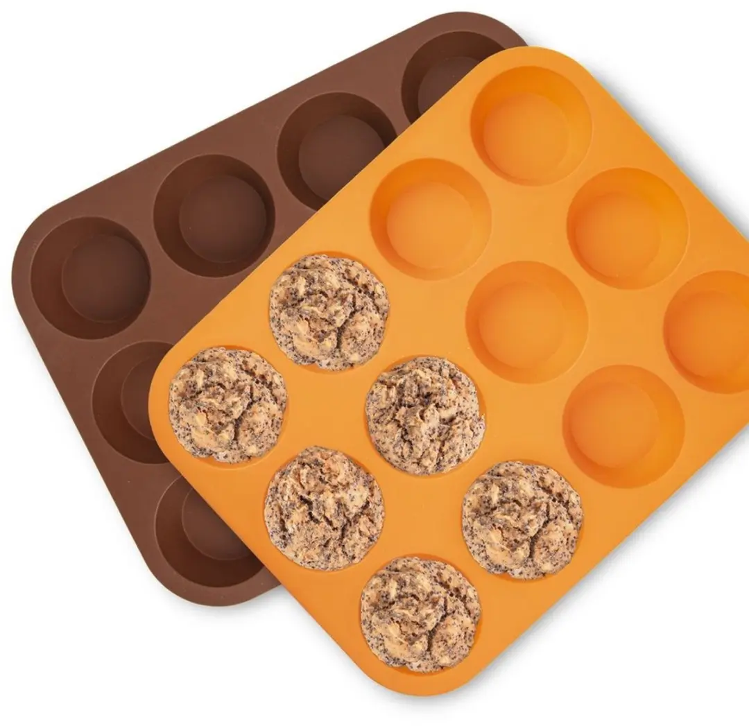Orion Silikon Muffinbakvorm Rechthoekig 32,5x25x3cm - Bruin