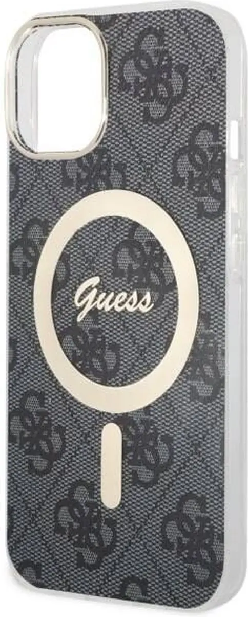 GUESS 4G Back Case MagSafe iPhone 14 Plus - Zwart - afbeelding 6 van 6