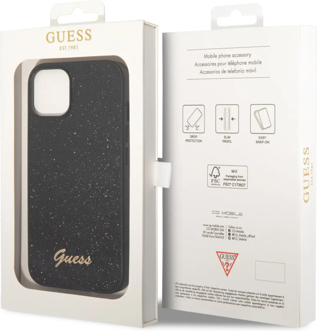 Guess iPhone 14 Plus Telefoonhoesje 3666339065133 - Zwart - afbeelding 6 van 6