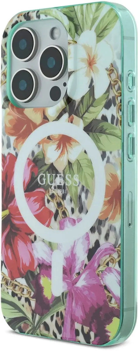 GUESS Back Cover iPhone 16 Pro Max - Oranje - MagSafe