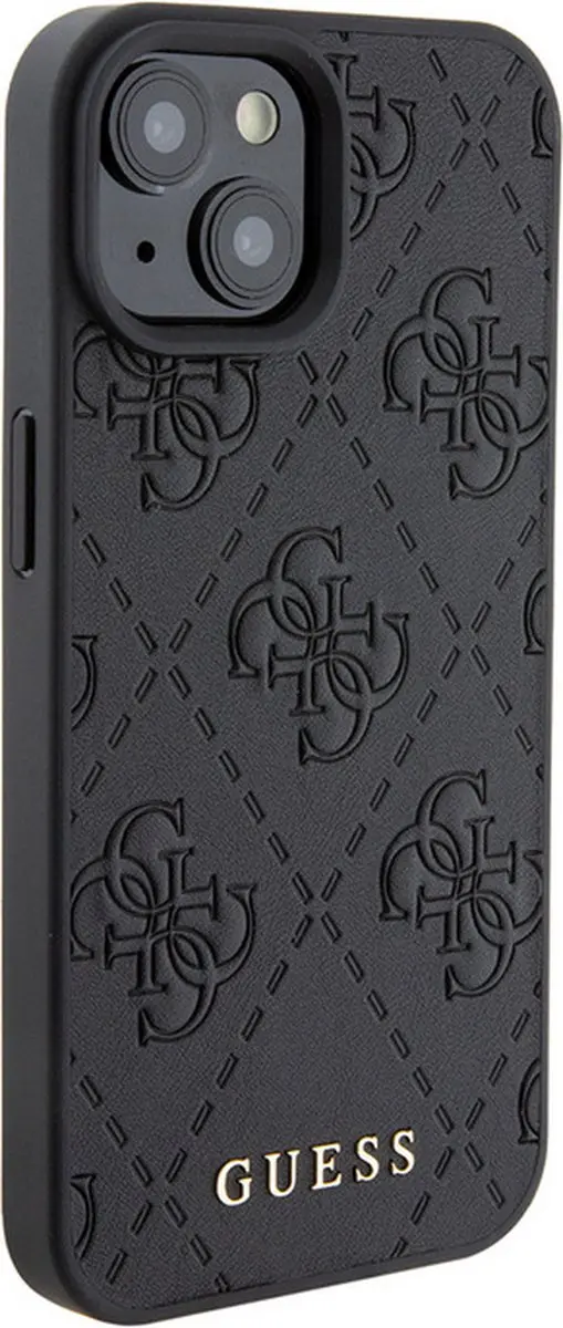 GUESS 4G Stamped Hoesje - Apple iPhone 15 - Zwart