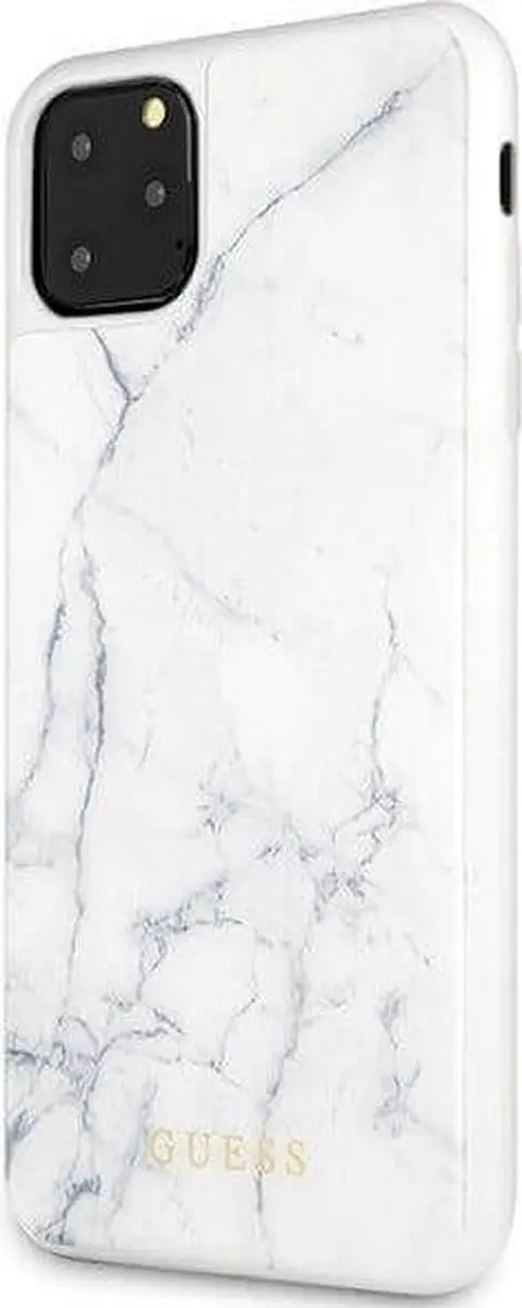 Guess Marble Hard Case iPhone 12 Pro Max - Wit