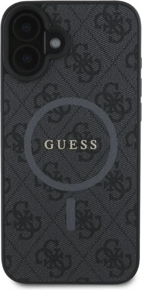 GUESS 4G Ring Classic Logo Hoesje iPhone 16 - Zwart