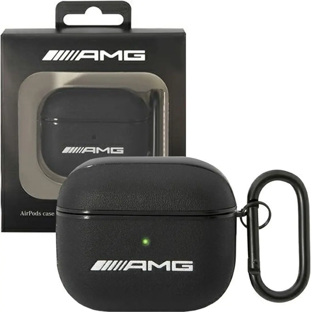 Mercedes AMG AirPods 3 Hoes - Zwart Leder