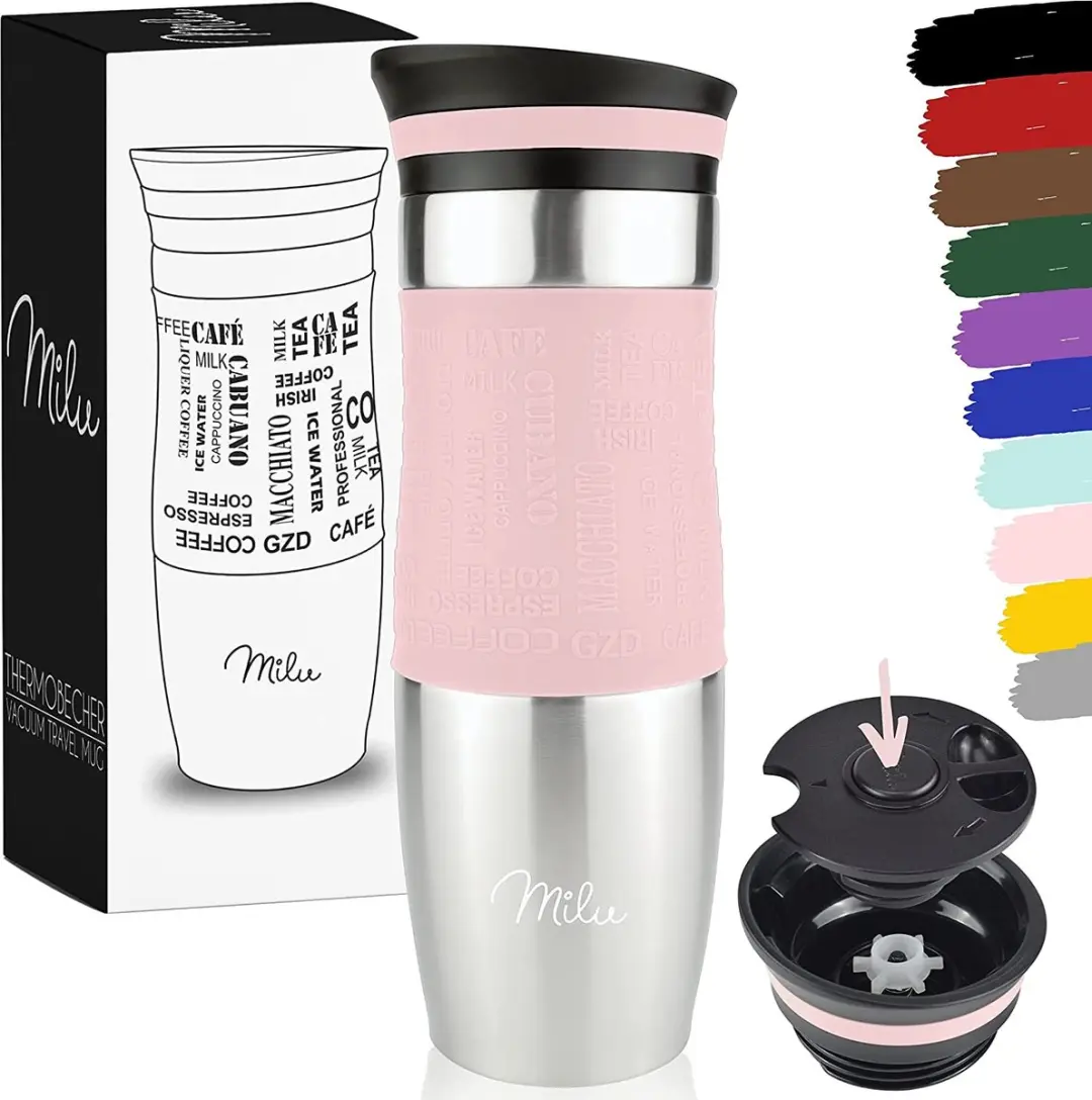 Milu Thermosbeker 450ml Roestvrij Staal
