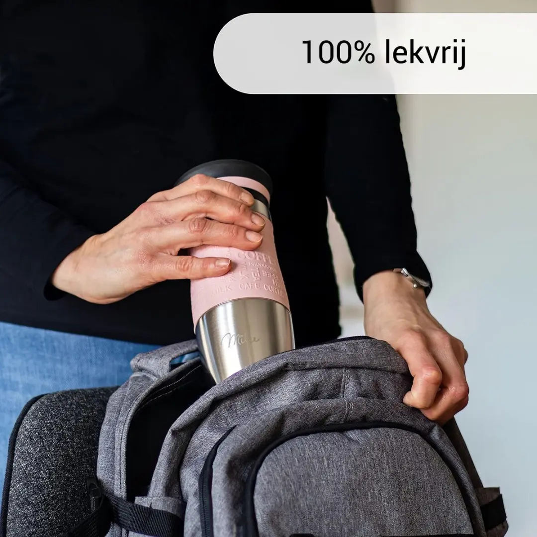 Milu Thermosbeker 450ml Roestvrij Staal - Roze
