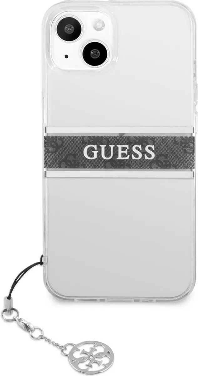 GUESS Charms iPhone 13 Mini Backcase - Transparant Grijs