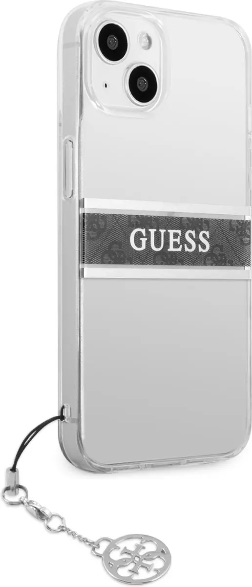 GUESS Charms iPhone 13 Mini Backcase - Transparant Grijs