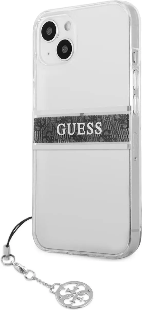 GUESS Charms iPhone 13 Mini Backcase - Transparant Grijs