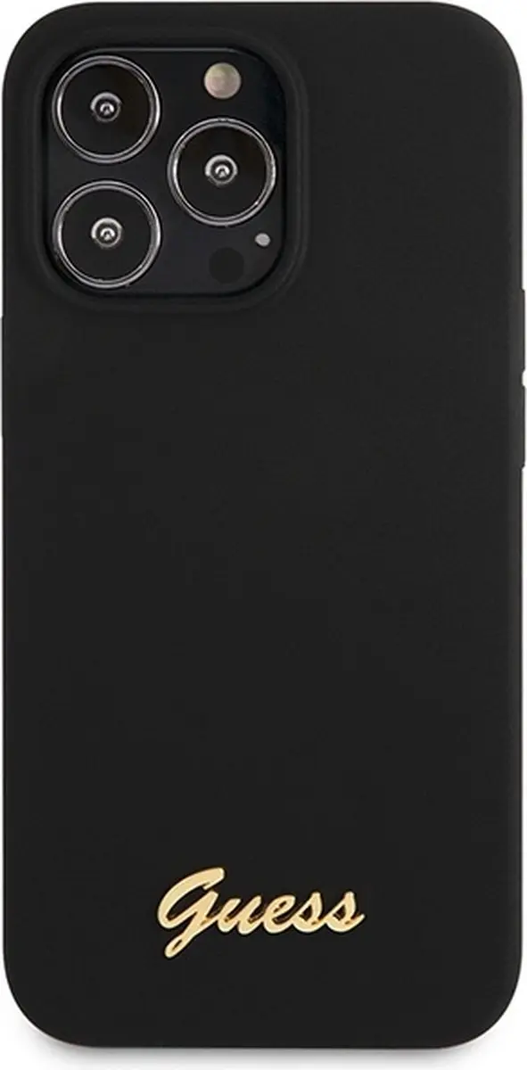 GUESS Silicone Retro Back Case Zwart - iPhone 13 Pro Max - afbeelding 6 van 6