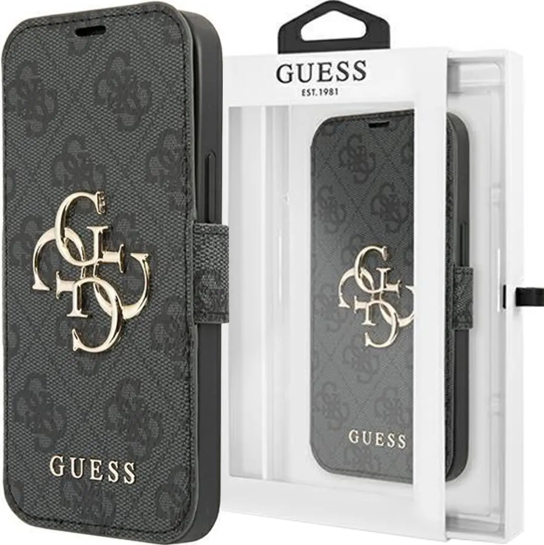 GUESS iPhone 13 Pro Bookcase Hoesje 7676 - Grijs