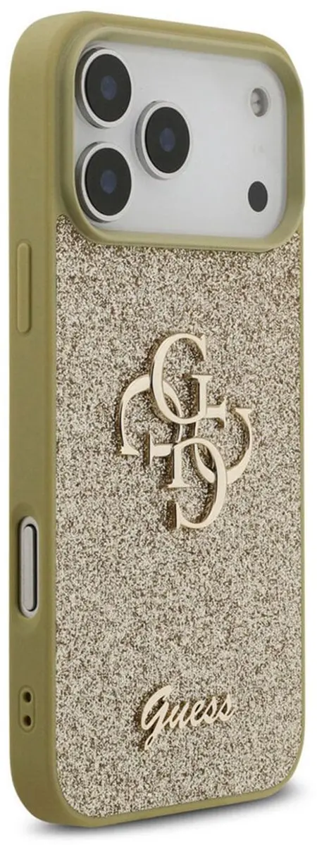 GUESS iPhone 17 Pro Back Cover - Goud Glitter - TPU