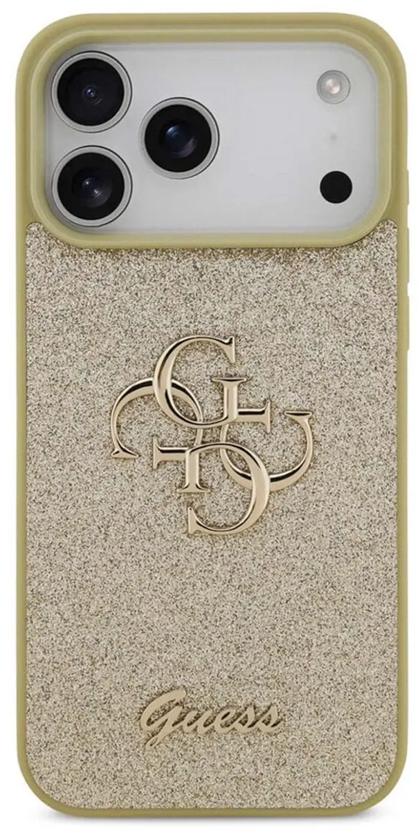 GUESS iPhone 17 Pro Back Cover - Goud Glitter - TPU