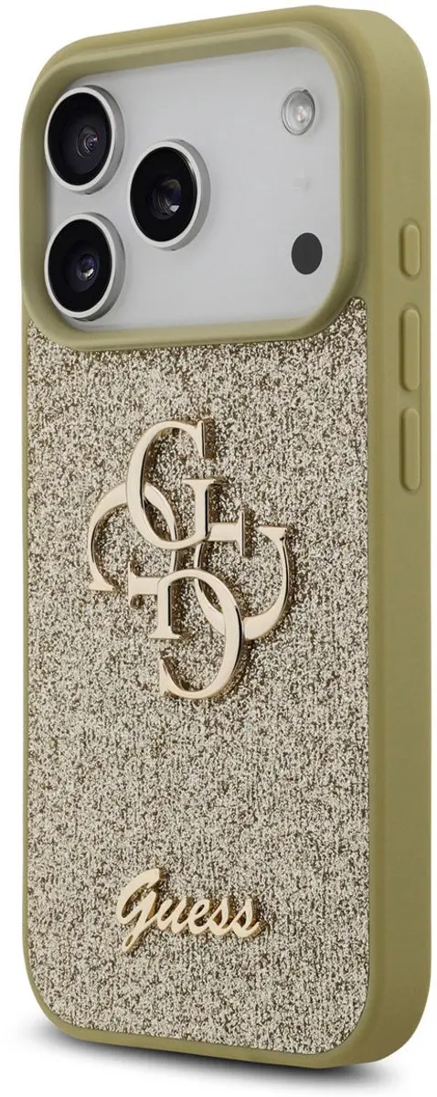 GUESS iPhone 17 Pro Back Cover - Goud Glitter - TPU - afbeelding 6 van 6
