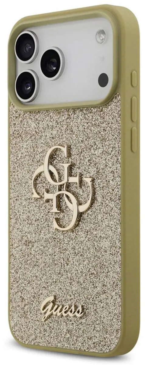 GUESS iPhone 17 Pro Back Cover - Goud Glitter - TPU