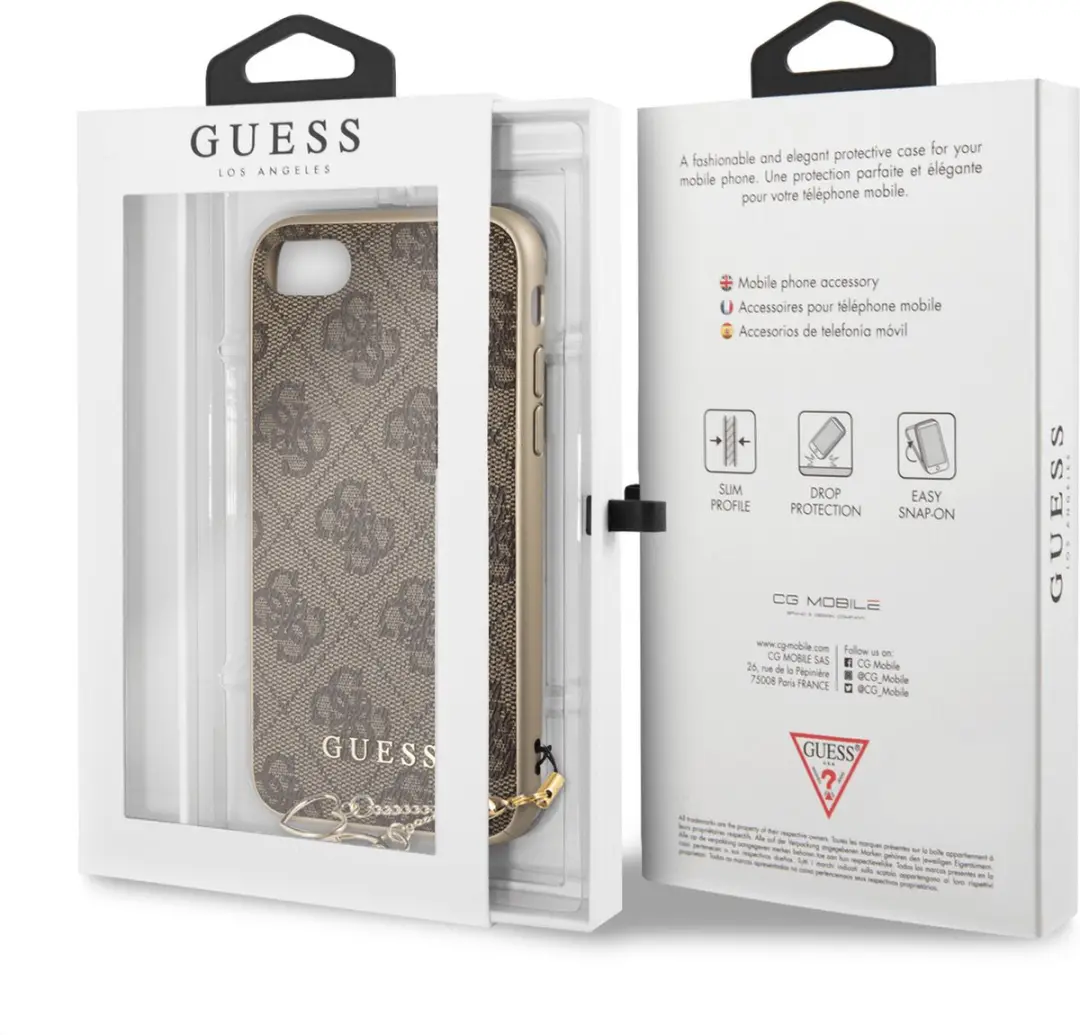 GUESS iPhone Backcase 7007 - Bruin Kunstleer