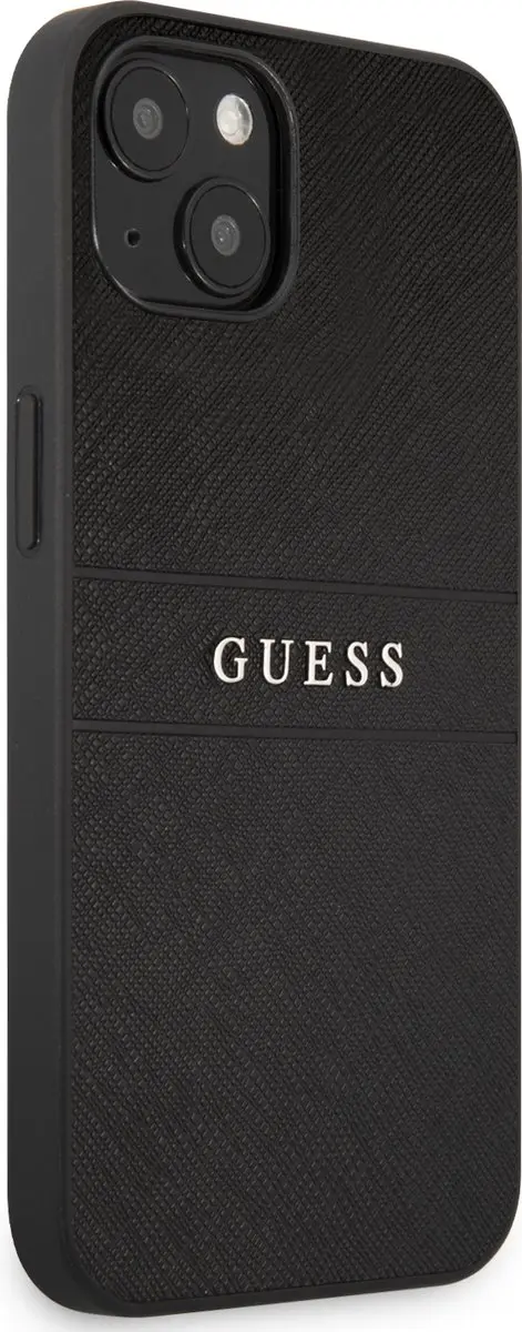 Guess Saffiano Backcase iPhone 13 - Zwart - 7568
