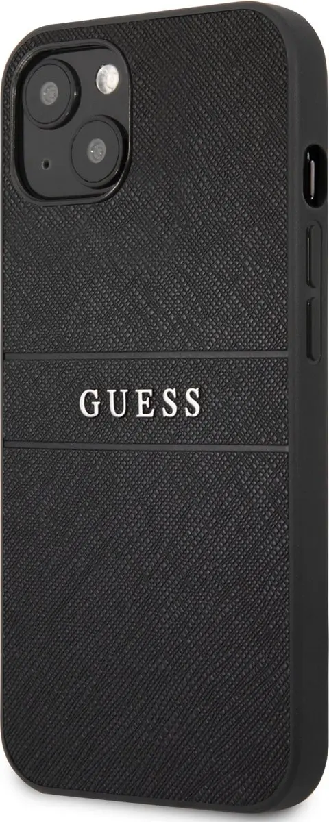 Guess Saffiano Backcase iPhone 13 - Zwart - 7568