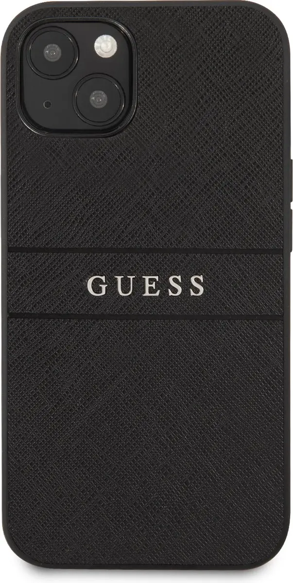 Guess Saffiano Backcase iPhone 13 - Zwart - 7568