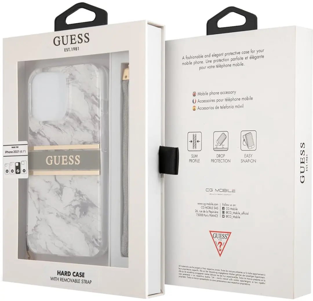 GUESS Hardcase Backcover iPhone 13 Pro - Grijs - MagSafe - afbeelding 2 van 6