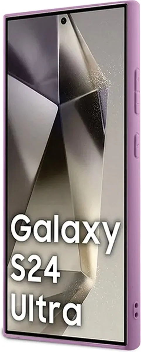 GUESS Glitter Back Case Samsung Galaxy S24 Ultra - Paars