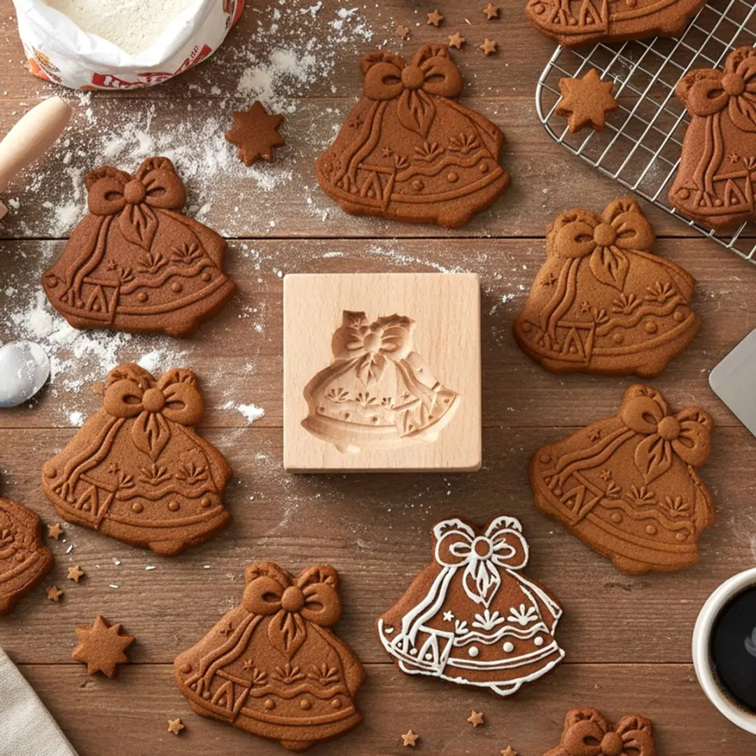 Orion Houten Koekjesvorm Bellen 10x10cm - afbeelding 6 van 6