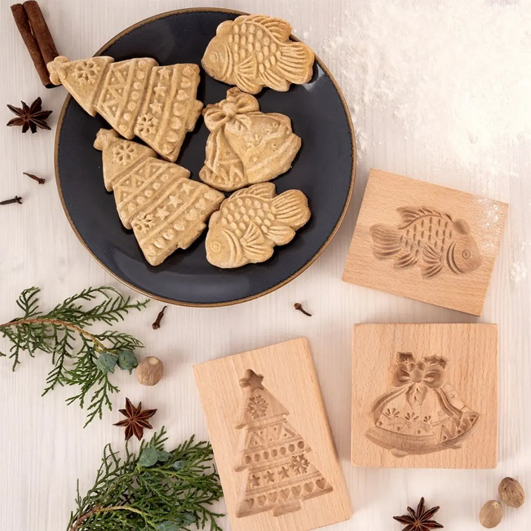 Orion Houten Koekjesvorm Bellen 10x10cm