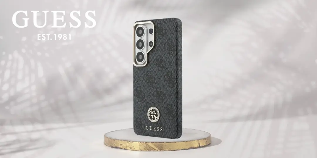 GUESS 4G Strass Logo Hoesje - Samsung Galaxy S26 Ultra - Grijs