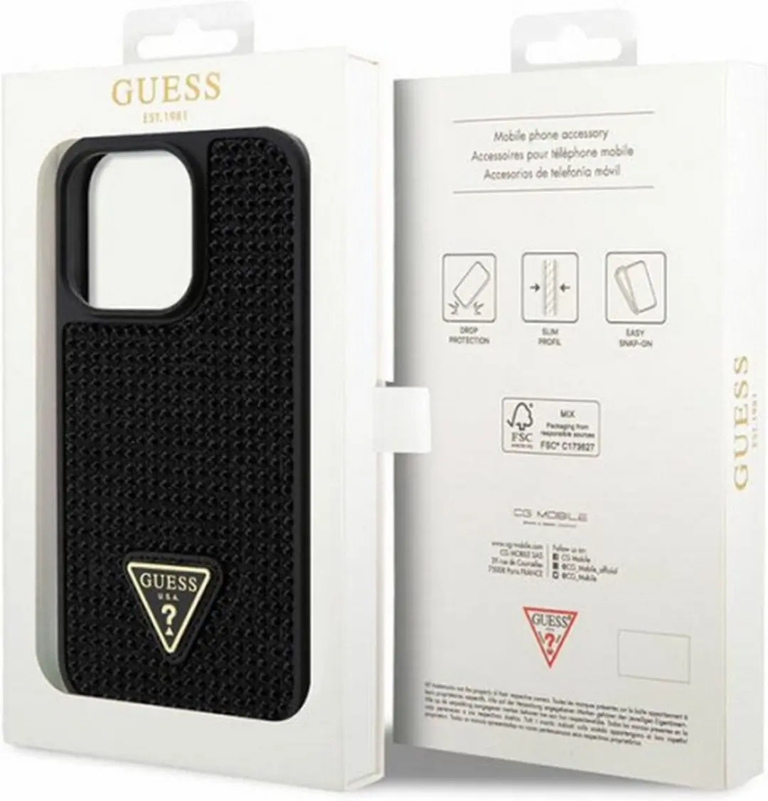 GUESS GUHCP14X-RTB-BK Hoesje - iPhone 14 Pro Max - Zwart