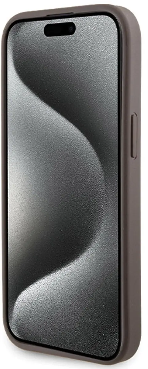 Guess 4G Triangle Logo Grip Case iPhone 15 - Bruin