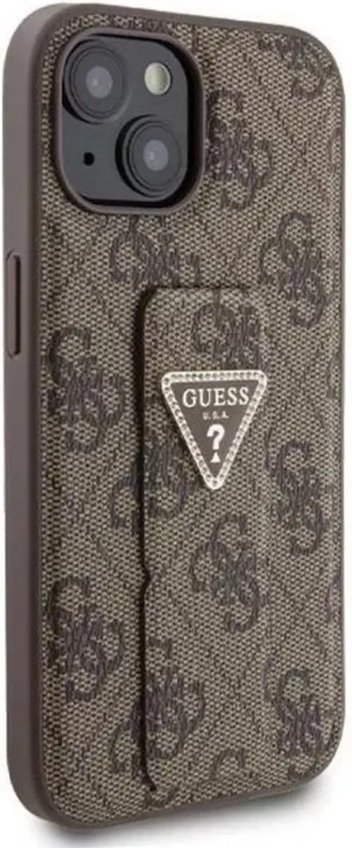Guess 4G Triangle Logo Grip Case iPhone 15 - Bruin
