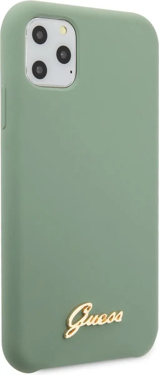 GUESS Silicone Retro Back Case S212-1 - iPhone 11 Pro Max - Khaki
