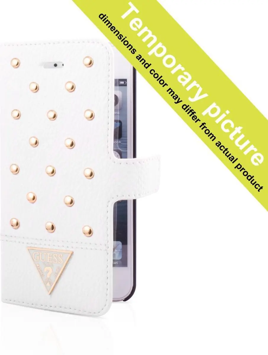 GUESS iPhone 6/6s Plus Hoesje - Wit - Kunstleer