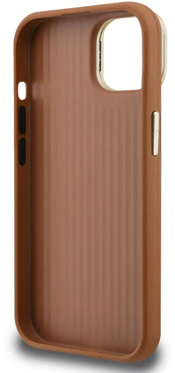 GUESS 4G Logo iPhone 14 Hoesje - Bruin - afbeelding 6 van 6