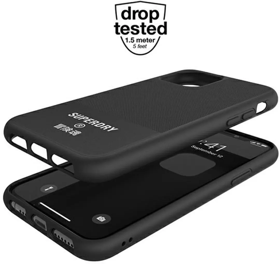 Superdry Canvas Hoesje iPhone 11 Pro Max - Zwart
