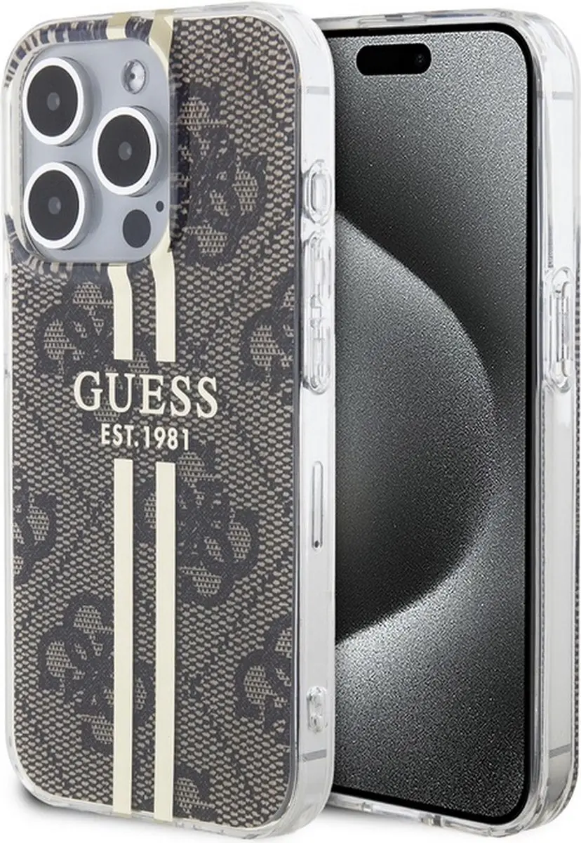 GUESS 4G Gold Stripe Back Case