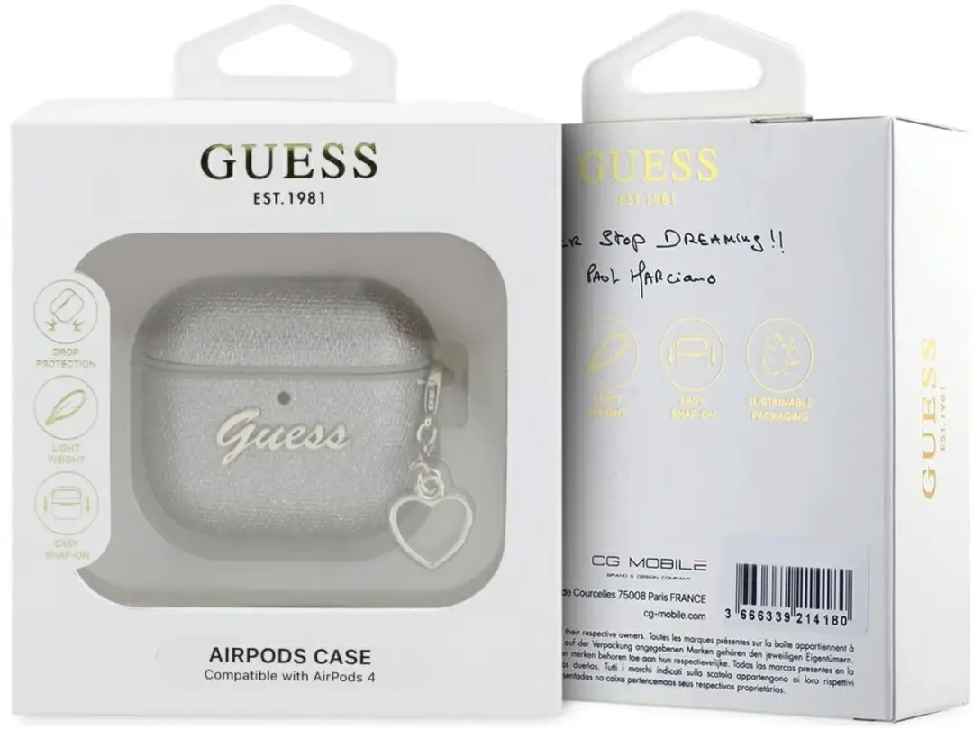 GUESS TPU Hoesje AirPods 4 - Transparent