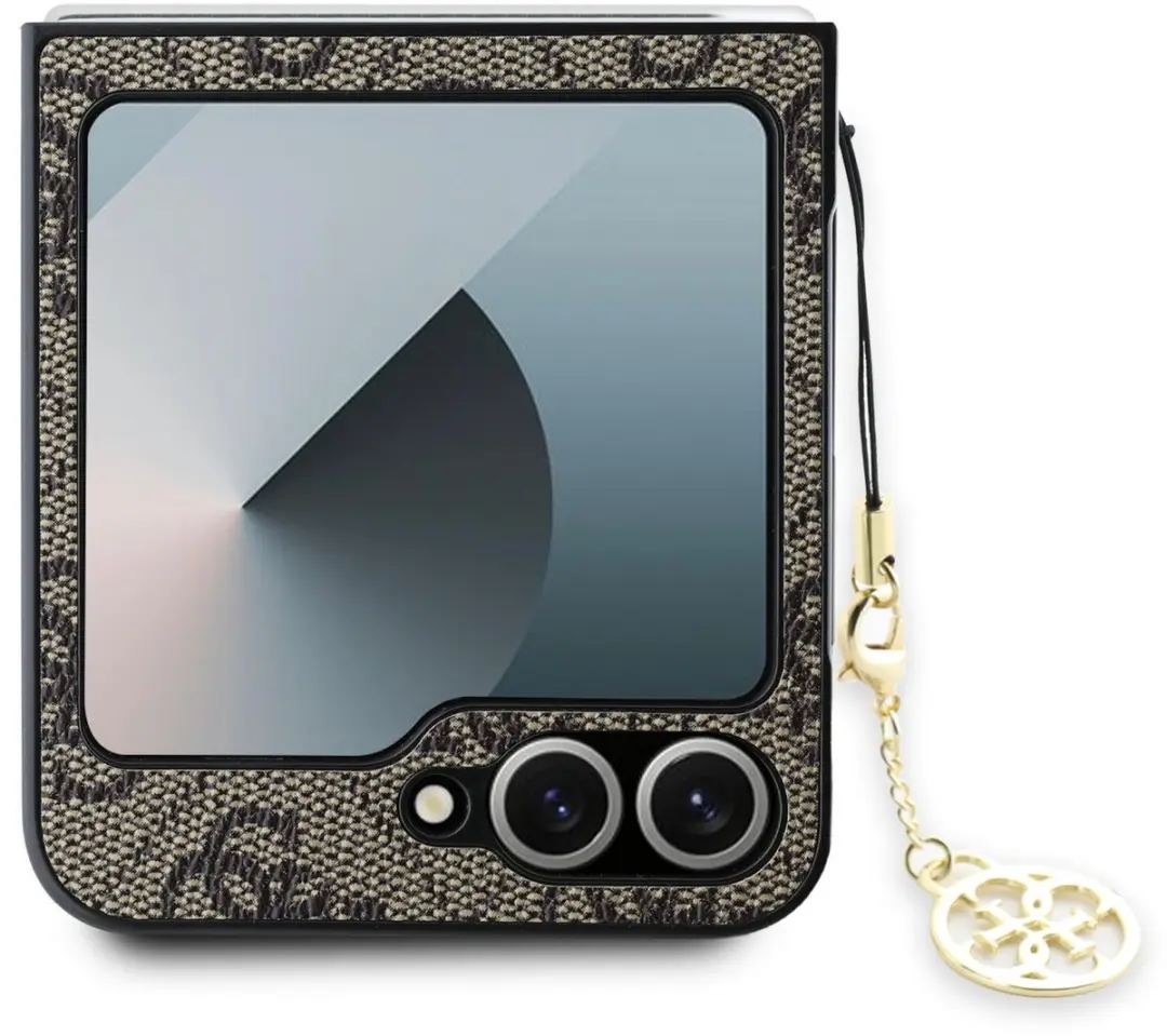 GUESS Charm Hoesje Samsung Galaxy Z Flip 6 - Bruin