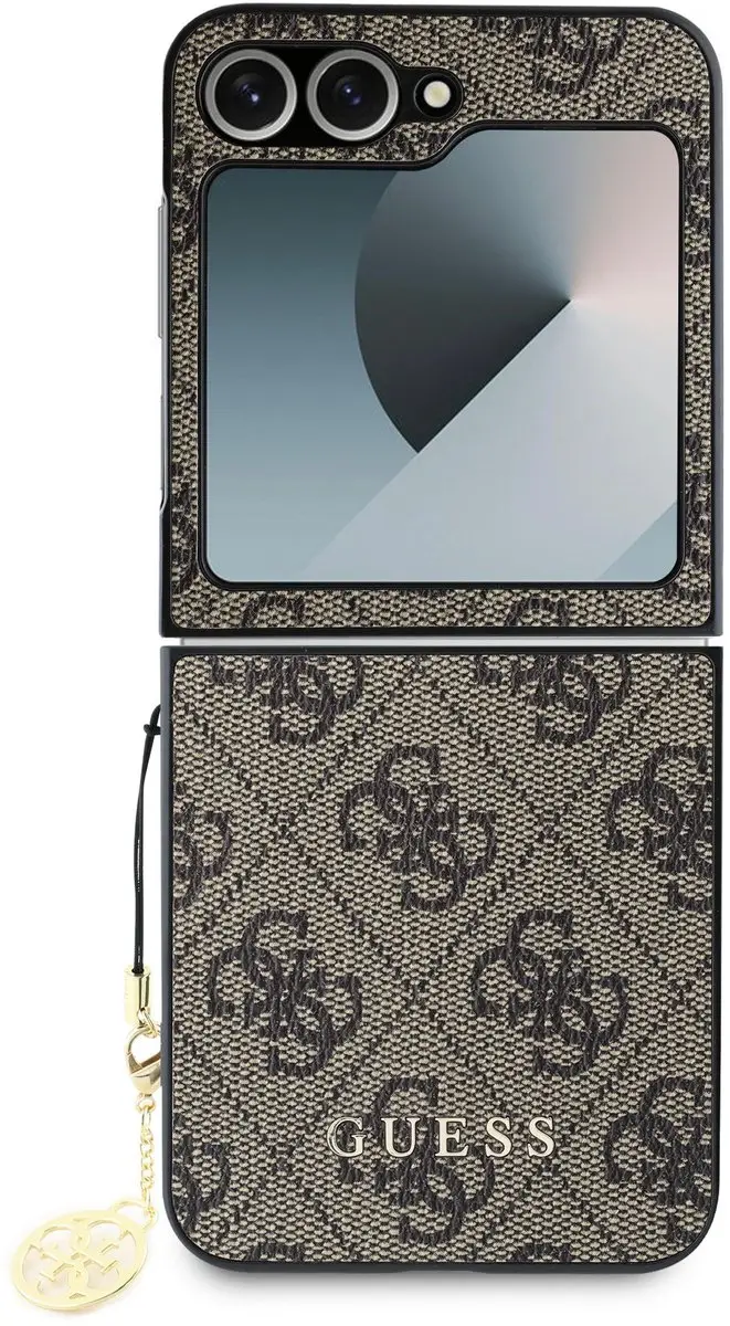 GUESS Charm Hoesje Samsung Galaxy Z Flip 6 - Bruin