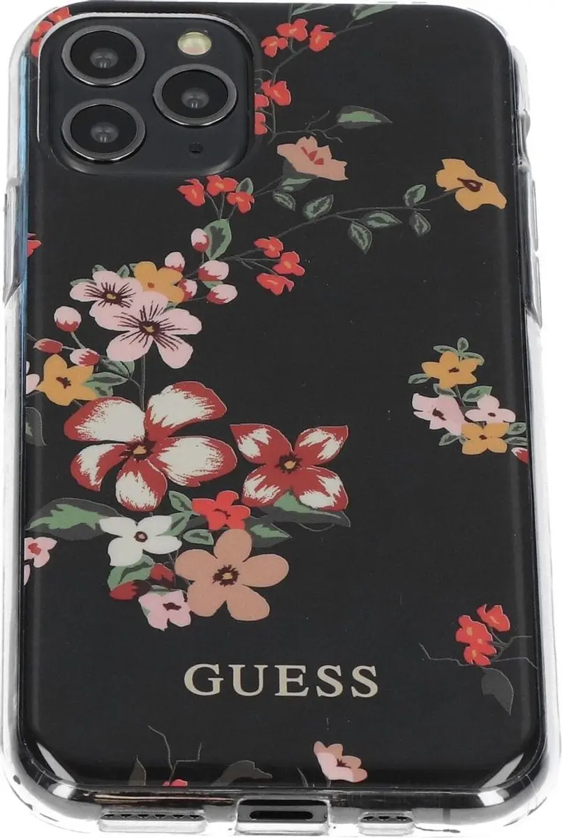 GUESS Shiny Flower Hard Case iPhone 11 Pro S212-2 - Zwart