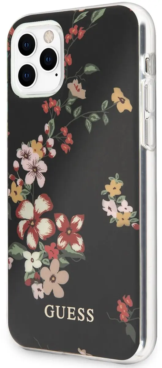 GUESS Shiny Flower Hard Case iPhone 11 Pro S212-2 - Zwart