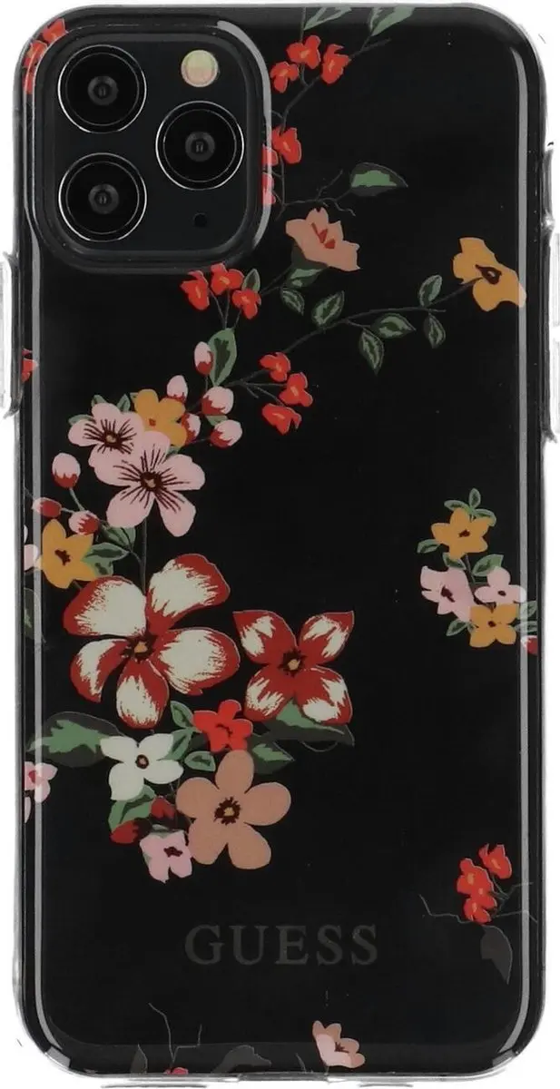 GUESS Shiny Flower Hard Case iPhone 11 Pro S212-2 - Zwart