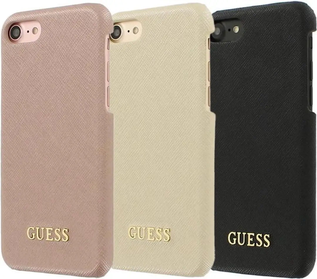 GUESS Saffiano Backcover Case iPhone 7/8/SE 2020 - Zwart