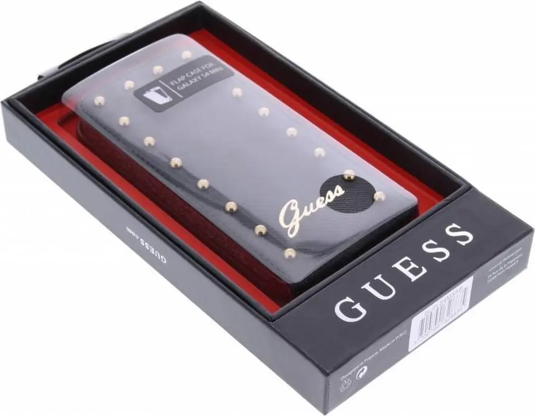 GUESS Studded Flip Case i9190000810 - Samsung Galaxy S4 Mini - Zwart