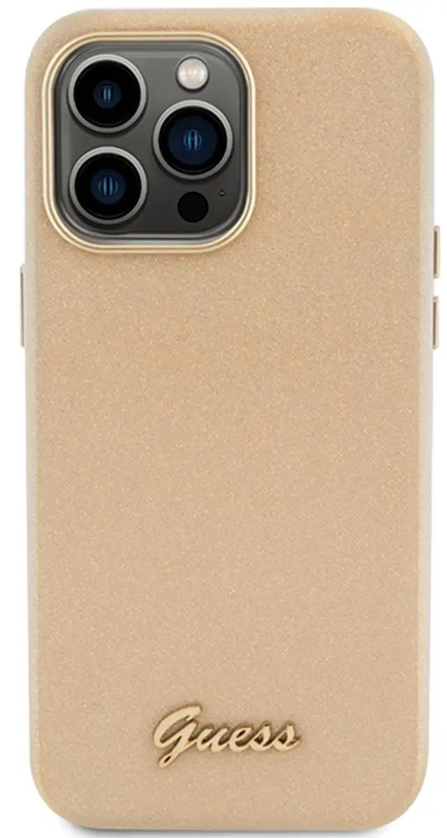 GUESS Glossy Back Case Goud - iPhone 15 Pro