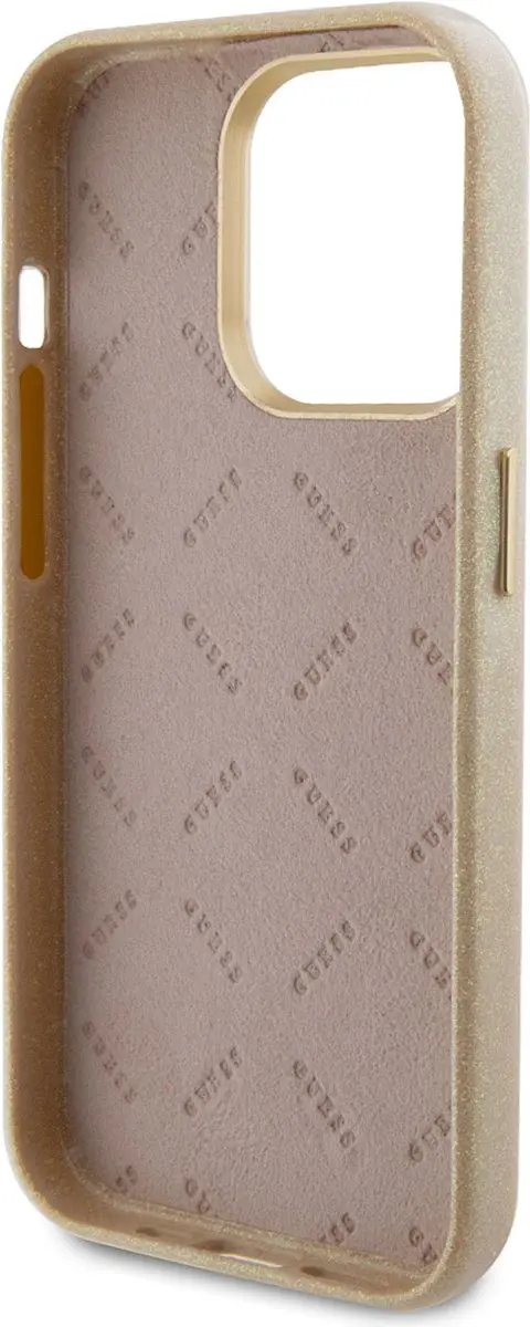 GUESS Glossy Back Case Goud - iPhone 15 Pro