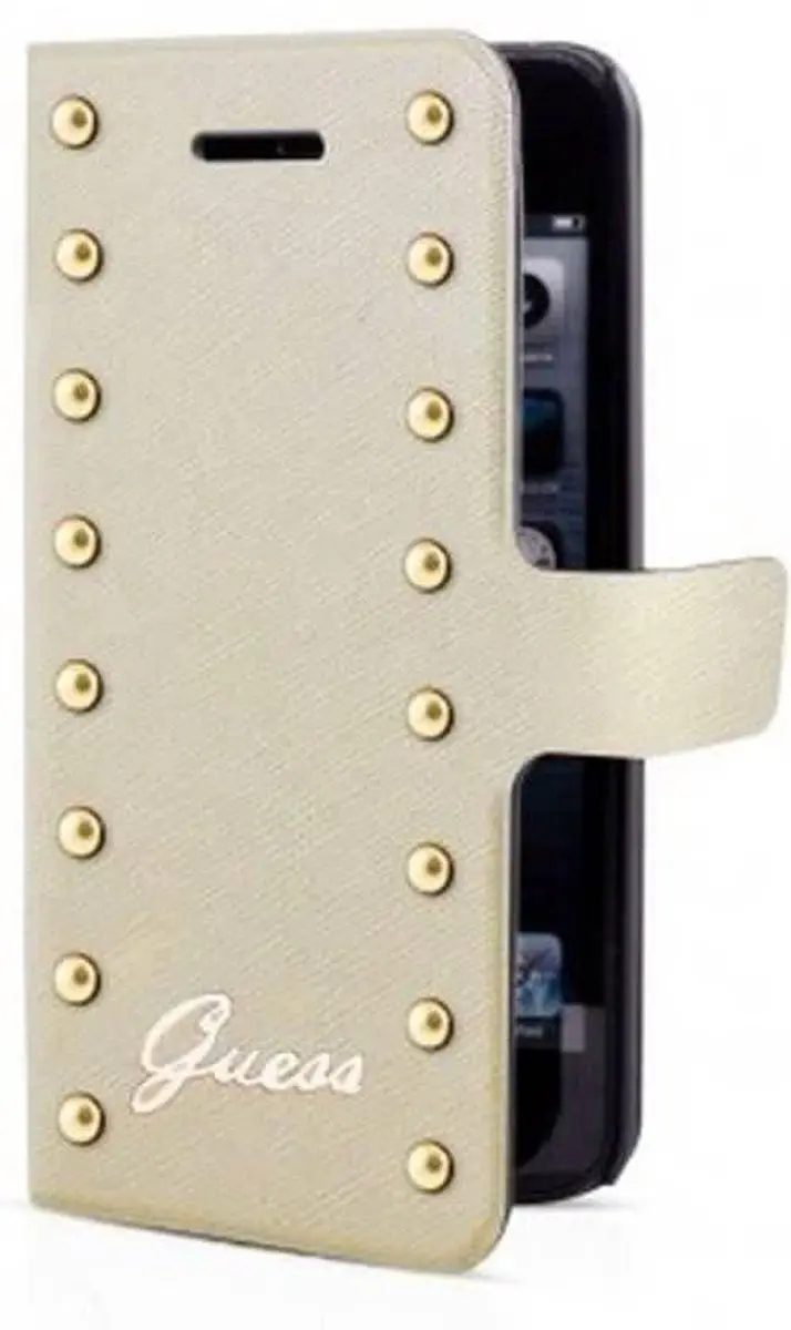 GUESS Studded Folio Case NT-30-019 - Samsung Galaxy S4 - Goud - afbeelding 6 van 6