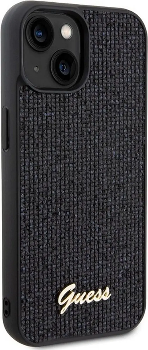 GUESS Square Mirror Back Case - iPhone 15 - Zwart