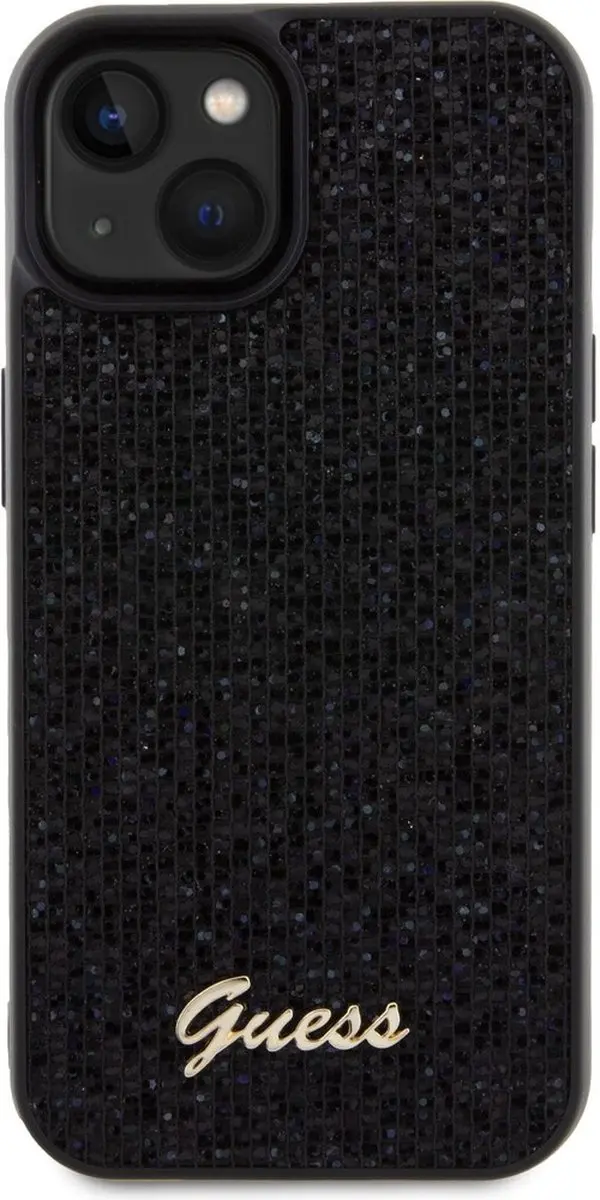 GUESS Square Mirror Back Case - iPhone 15 - Zwart
