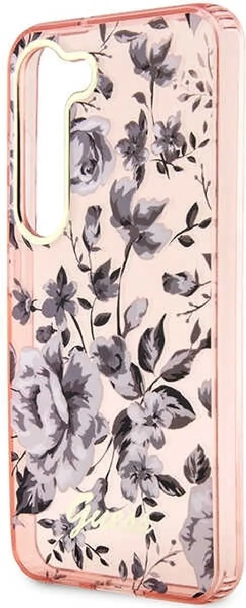 GUESS Flower Back Case Roze - Samsung Galaxy S23 - 3666339117221